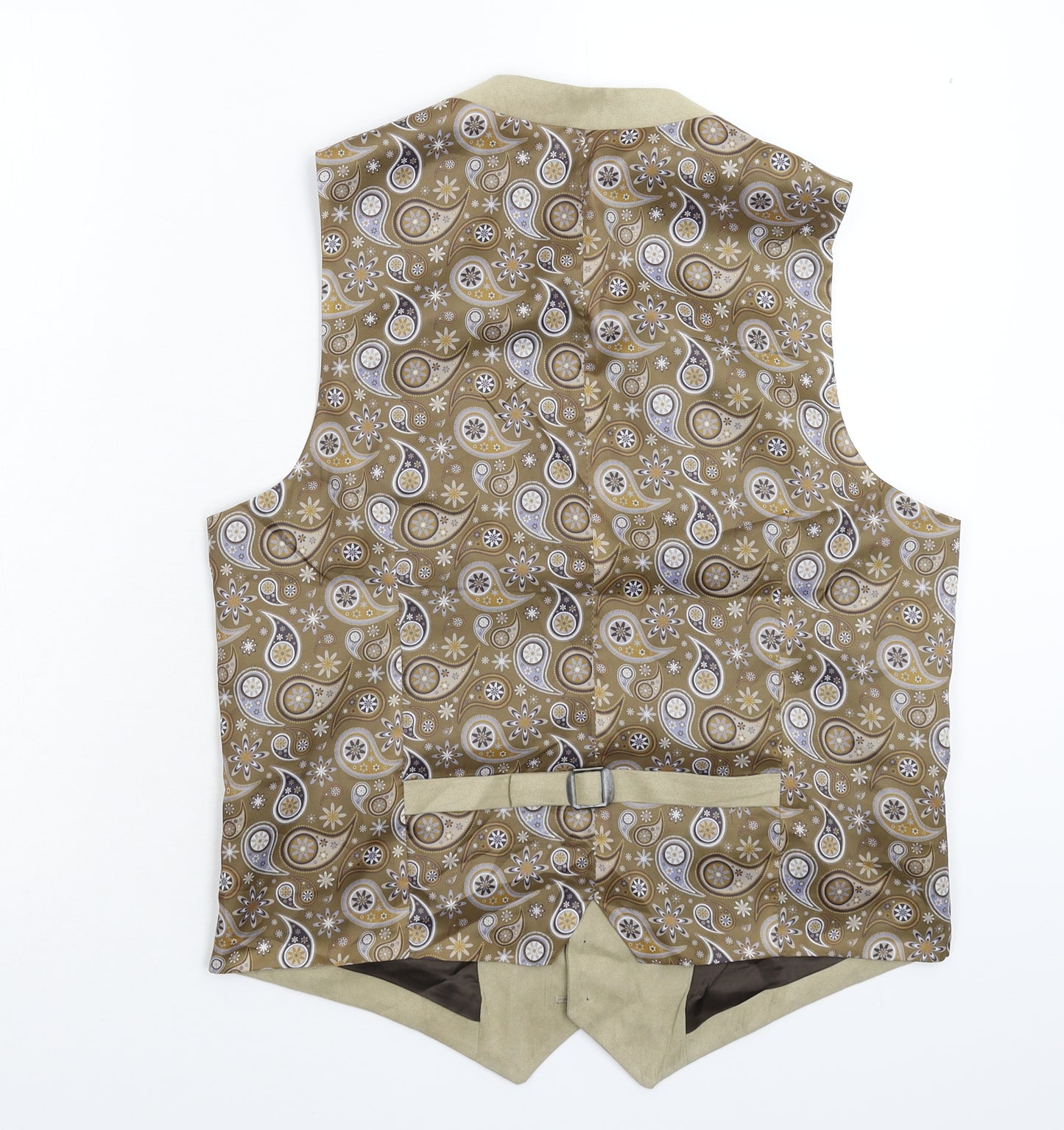 Guide London Mens Beige   Jacket Suit Waistcoat Size M