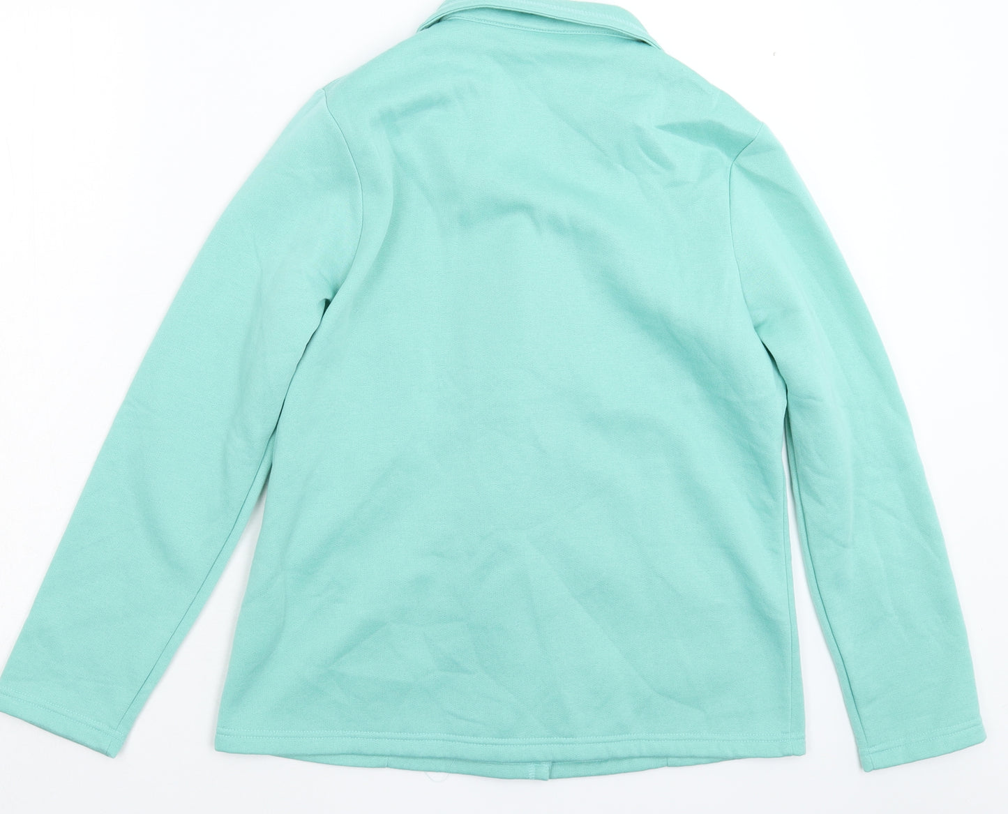 Damart Womens Green  Fleece Jacket Blazer Size 12