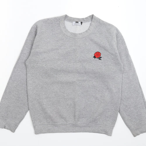 Topman Mens Grey   Pullover Sweatshirt Size S