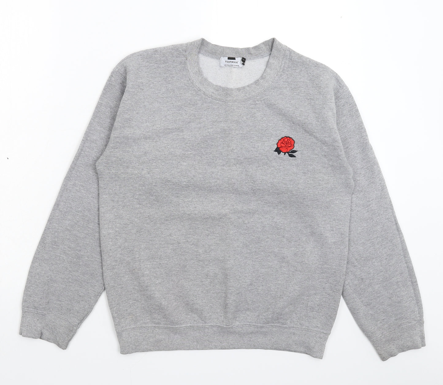 Topman Mens Grey   Pullover Sweatshirt Size S