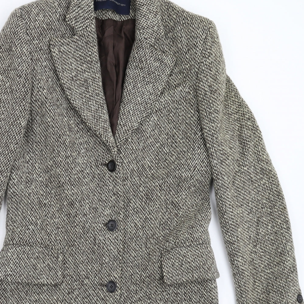 French Connection Womens Grey   Pea Coat Coat Size 12
