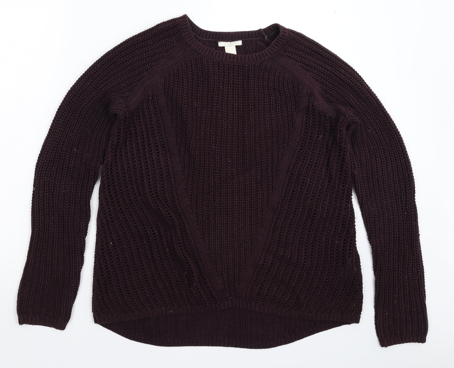 H&M Womens Brown  Knit Pullover Jumper Size S