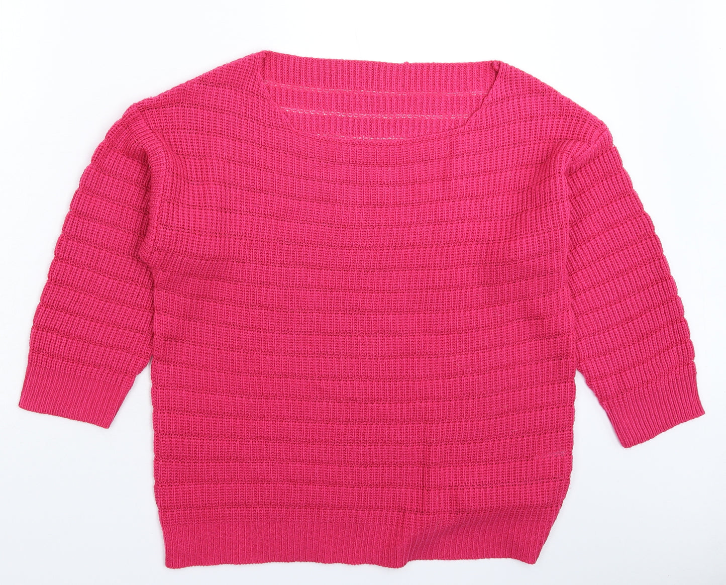 Preworn Womens Pink  Knit Pullover Jumper Size L