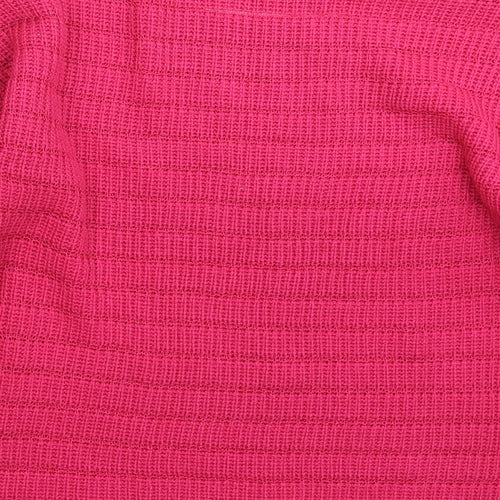 Preworn Womens Pink  Knit Pullover Jumper Size L