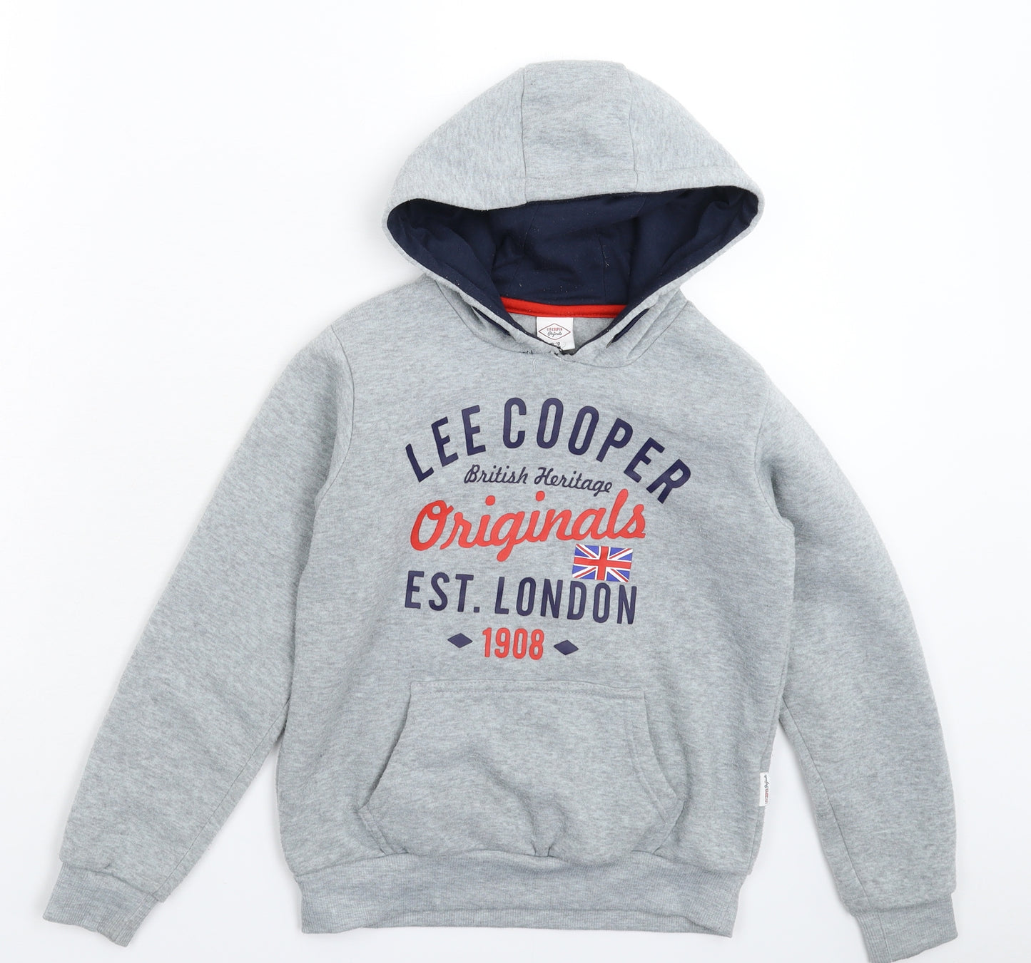 Lee Cooper Boys Grey   Pullover Hoodie Size 10 Years