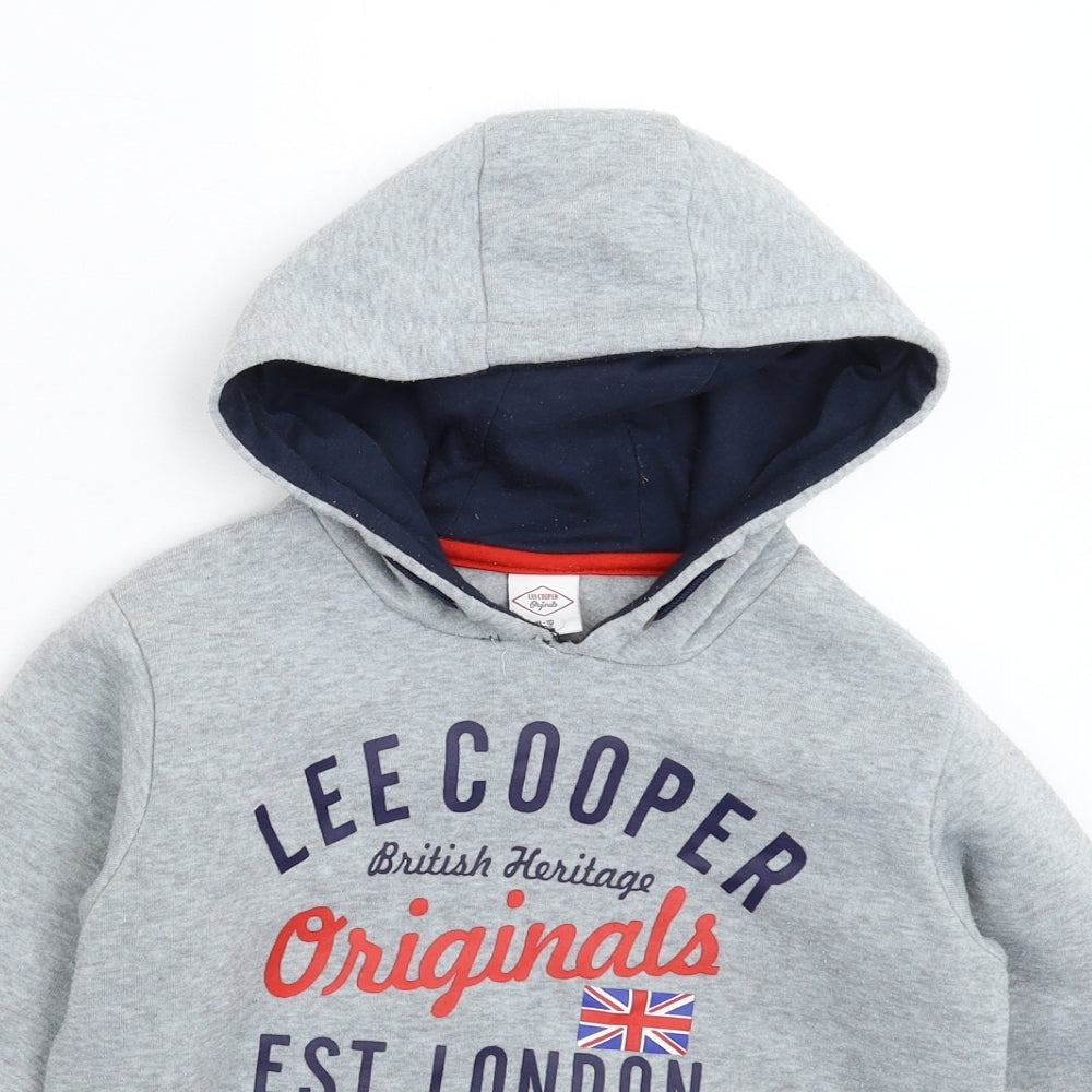 Lee Cooper Boys Grey   Pullover Hoodie Size 10 Years