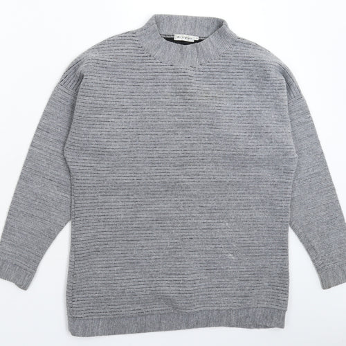 Light Before Dark Womens Grey  Knit Pullover Jumper Size XS