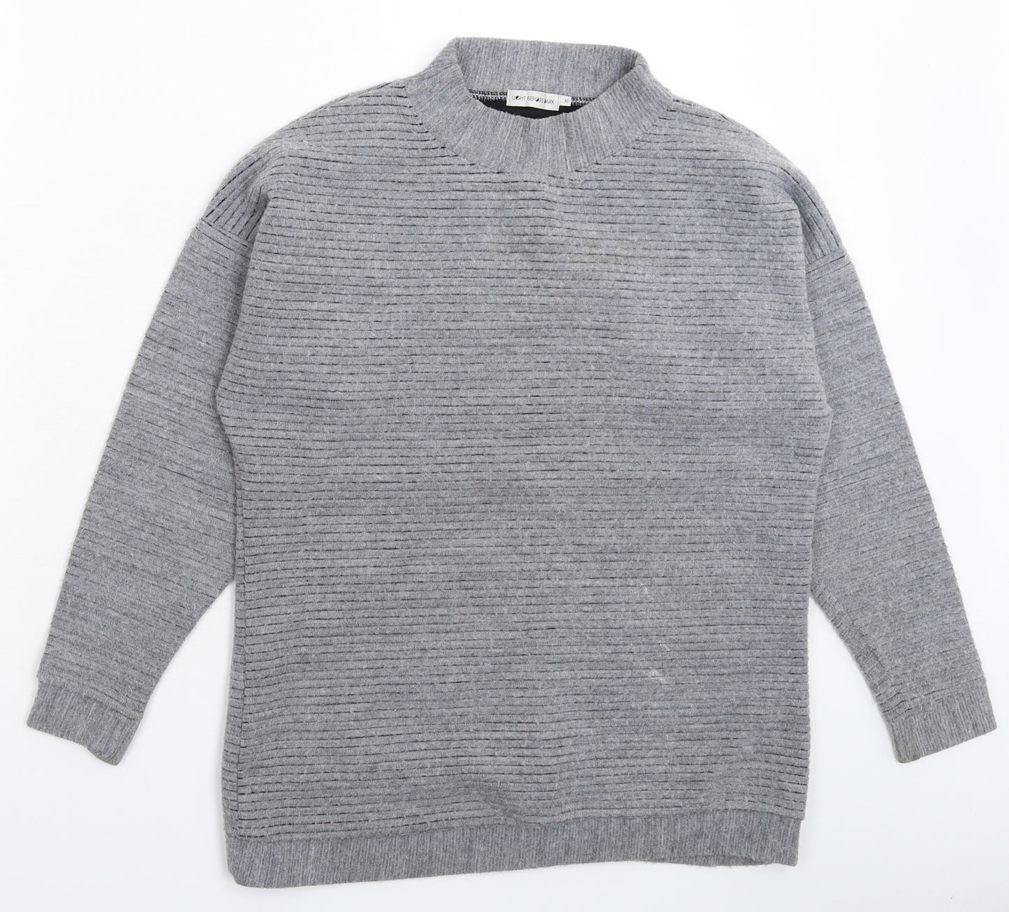 Light Before Dark Womens Grey  Knit Pullover Jumper Size XS