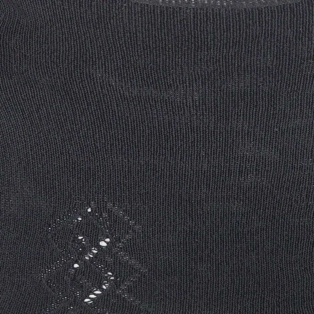 Per Una Womens Black  Knit Pullover Sweatshirt Size 16