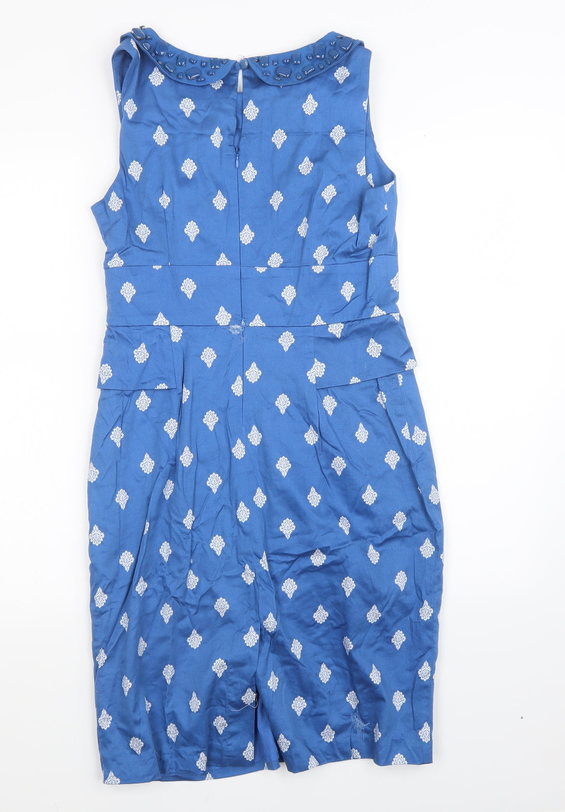 Joules Womens Blue Polka Dot  A-Line  Size 10