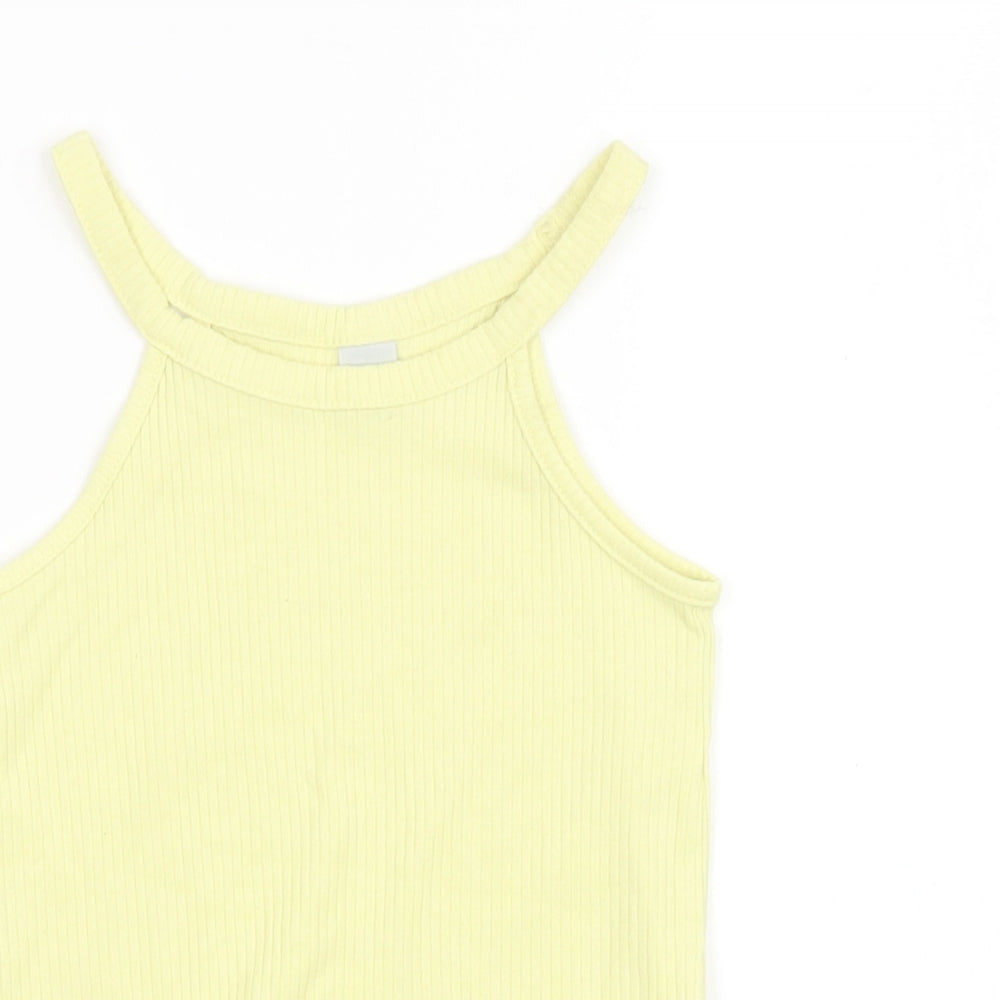 Sainsburys Girls Yellow   Basic Tank Size 5 Years