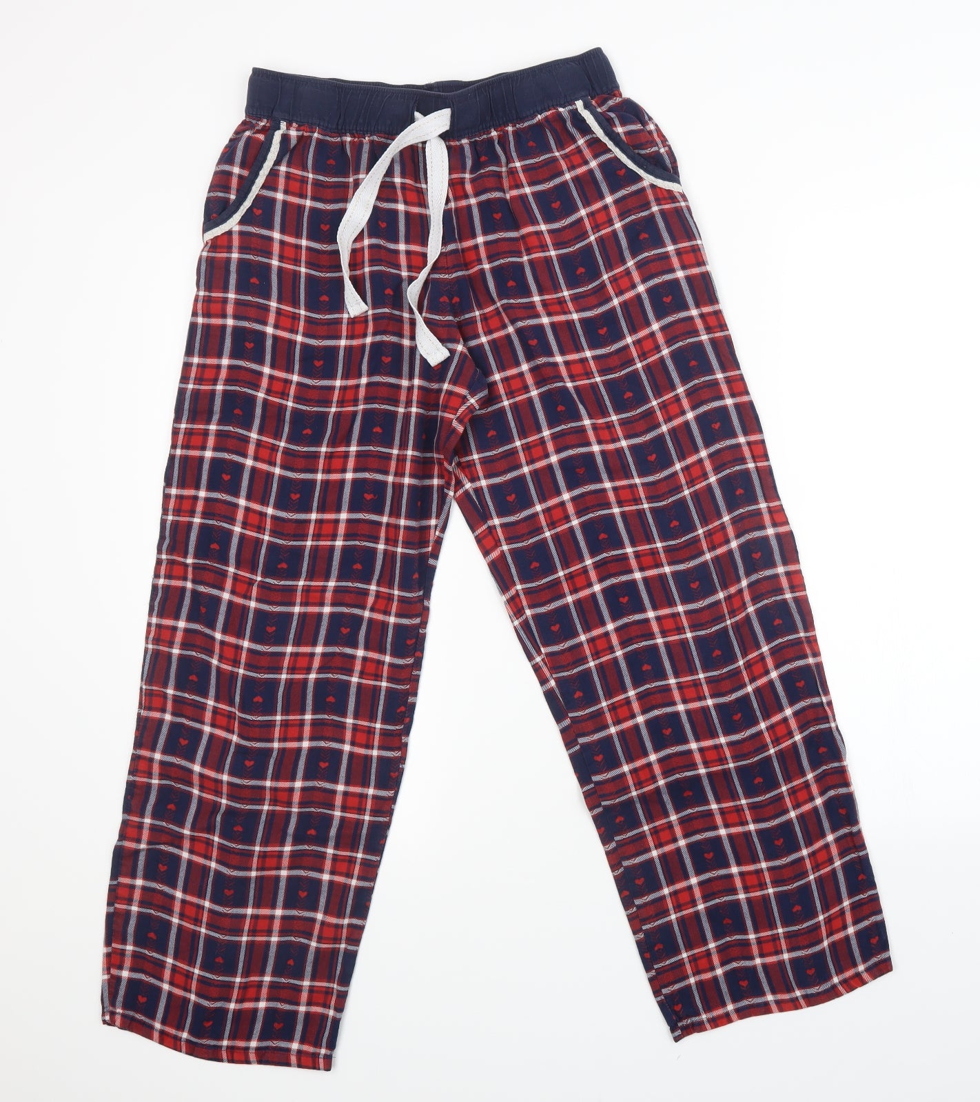 Marks and Spencer Womens Blue Check   Pyjama Set Size 14