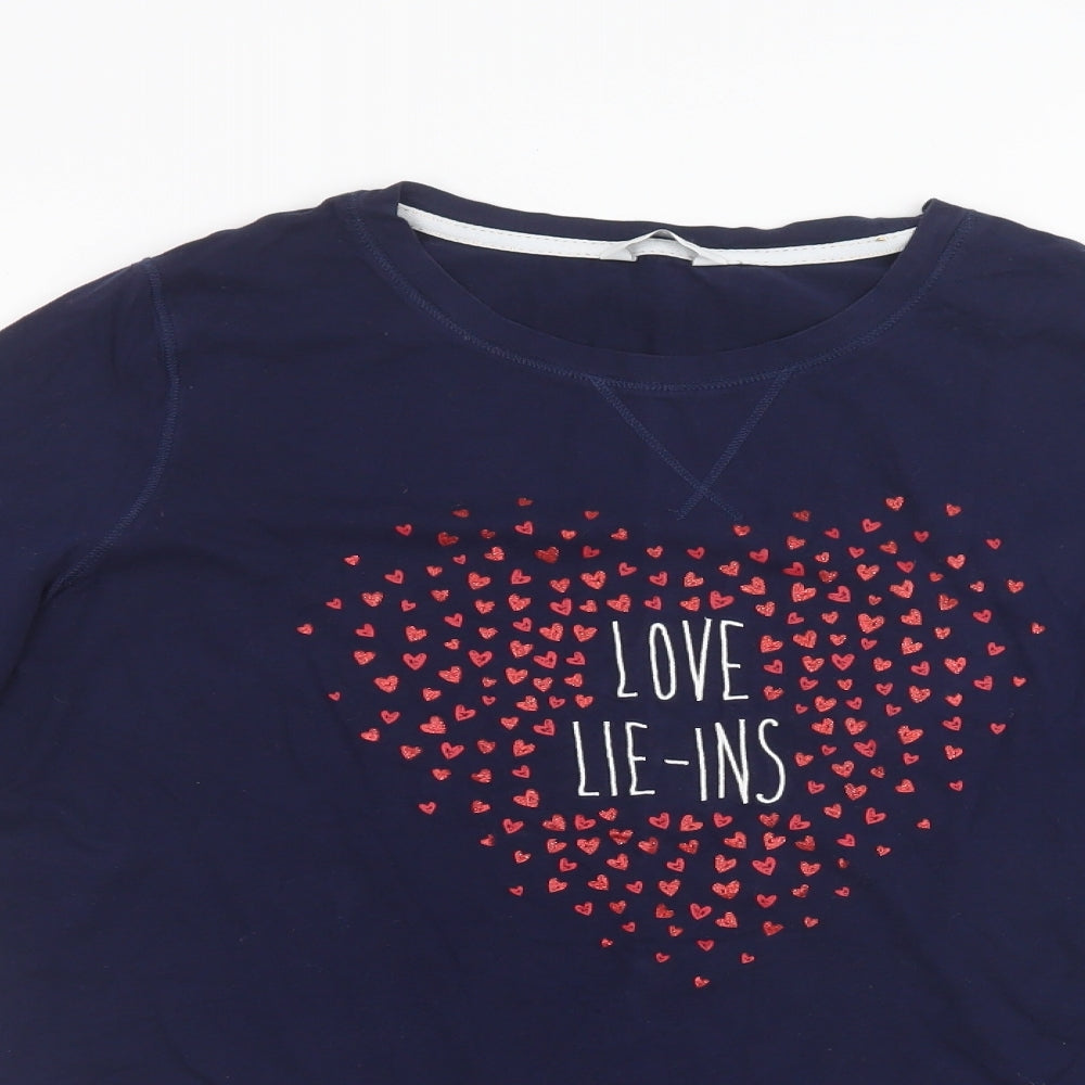 Marks and Spencer Womens Blue Check   Pyjama Set Size 14