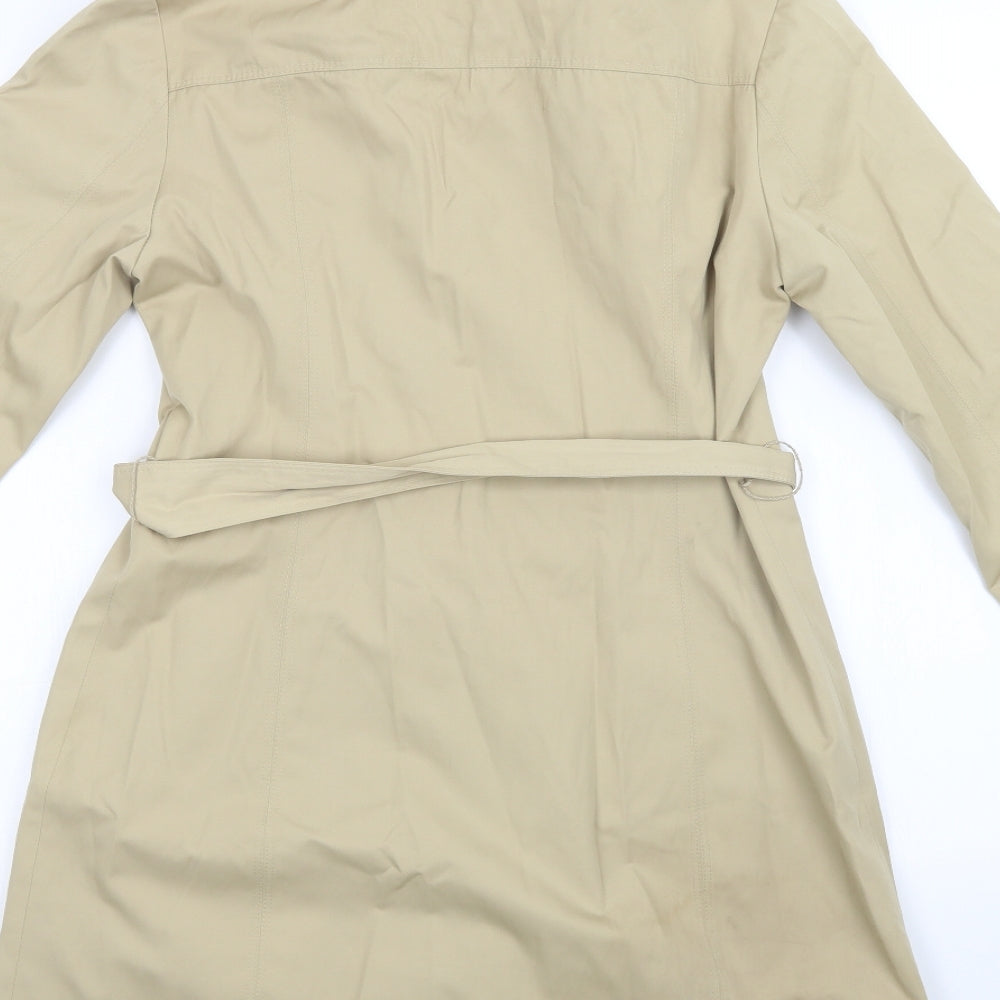 Ellen Tracy Womens Beige   Overcoat Coat Size S