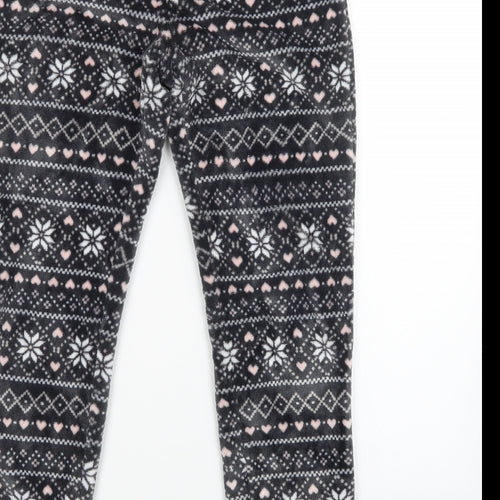 New Look Womens Blue Geometric Fleece  Pyjama Set Size 10