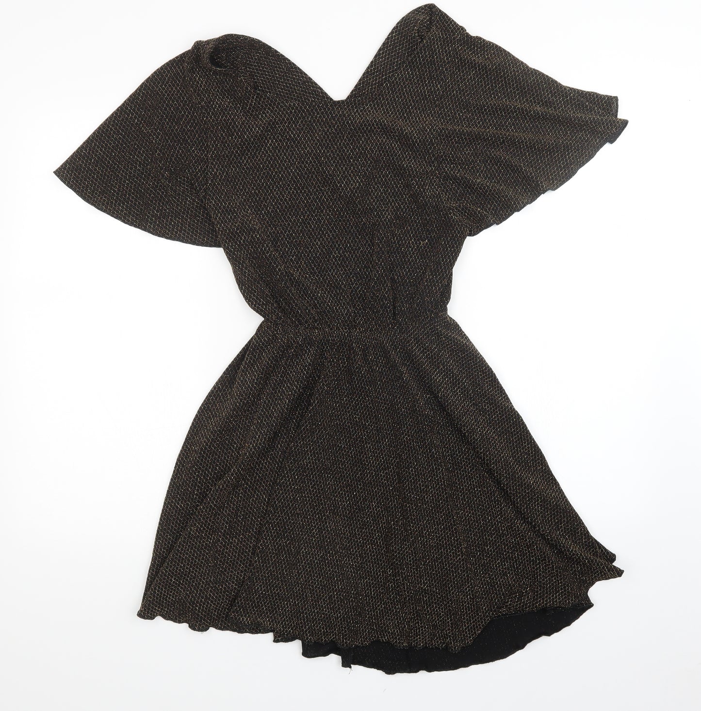 Preworn Womens Gold   A-Line  Size M  - Open back