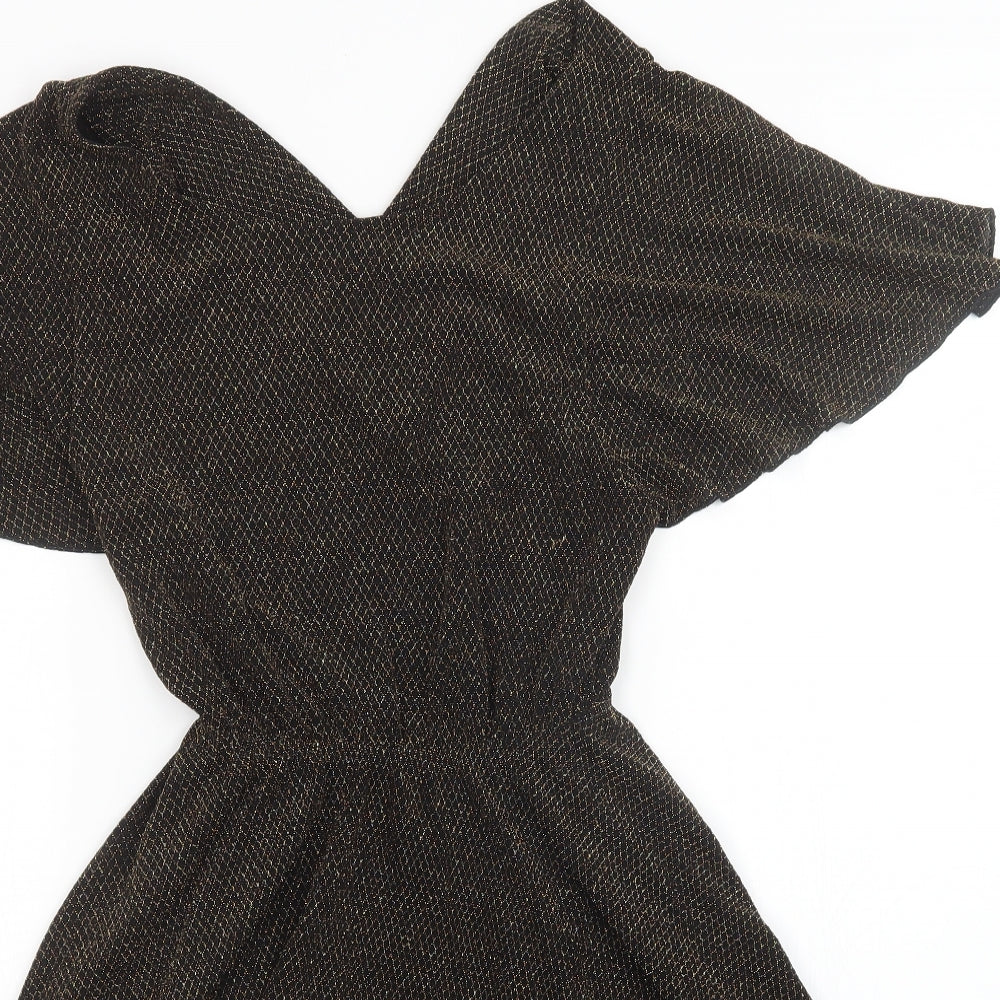 Preworn Womens Gold   A-Line  Size M  - Open back