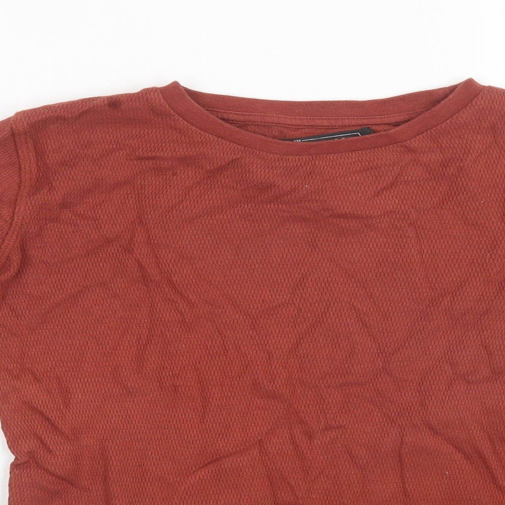 NEXT Boys Orange  Knit Pullover Sweatshirt Size 7 Years