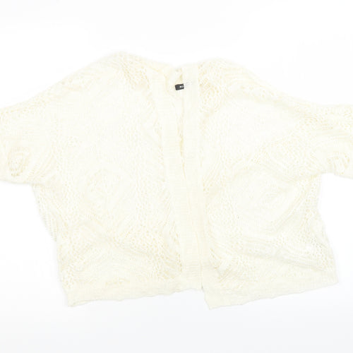 Roman Womens White  Knit Cardigan Jumper Size 16
