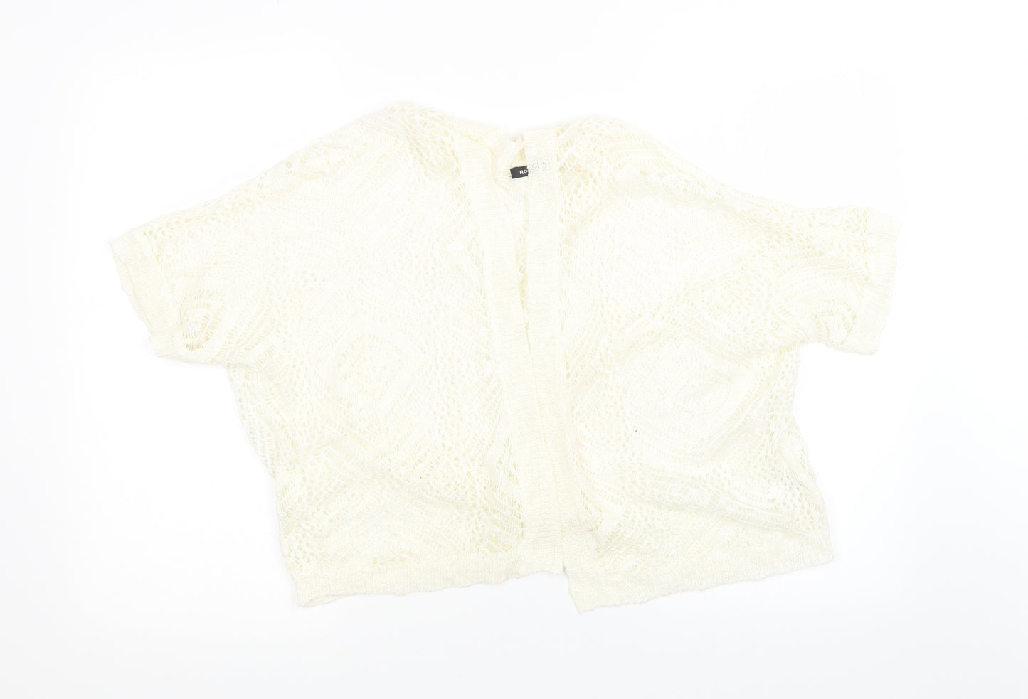 Roman Womens White  Knit Cardigan Jumper Size 16
