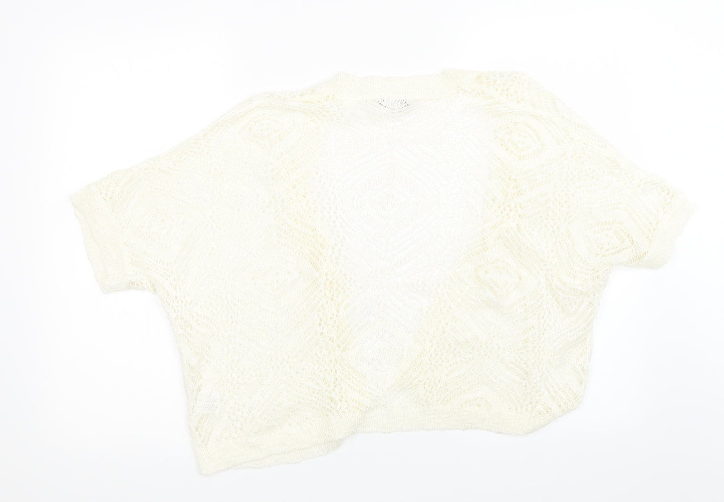 Roman Womens White  Knit Cardigan Jumper Size 16