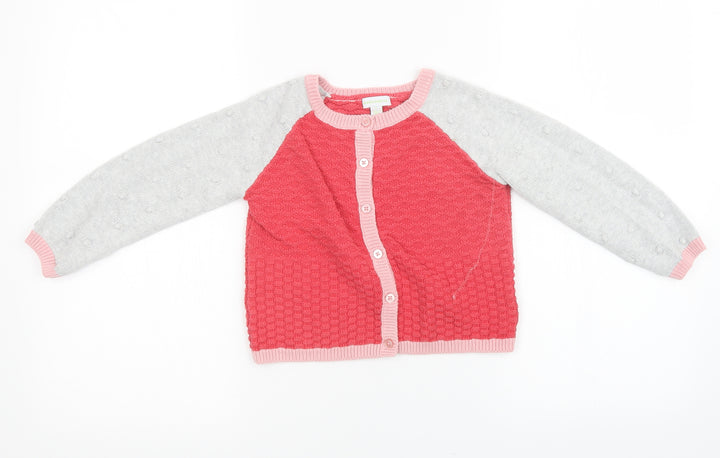Preworn Girls Pink Knit Pullover Sweatshirt Size 5 Years