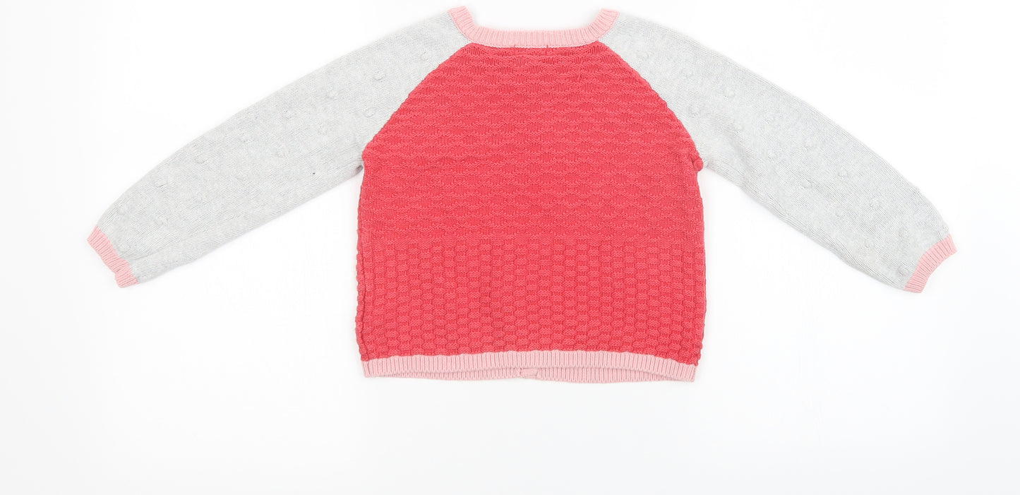 Preworn Girls Pink  Knit Pullover Sweatshirt Size 5 Years