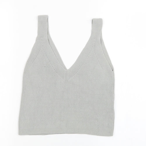 H&M Womens Grey  Knit Basic Tank Size 4