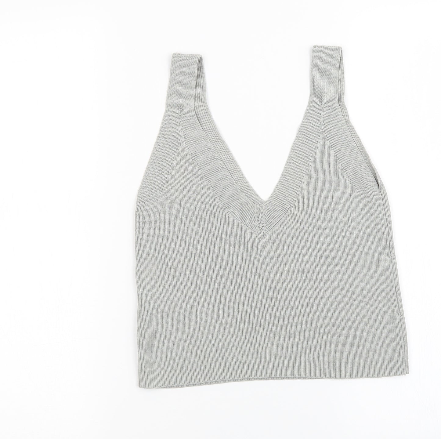 H&M Womens Grey  Knit Basic Tank Size 4