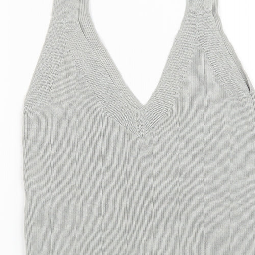 H&M Womens Grey  Knit Basic Tank Size 4