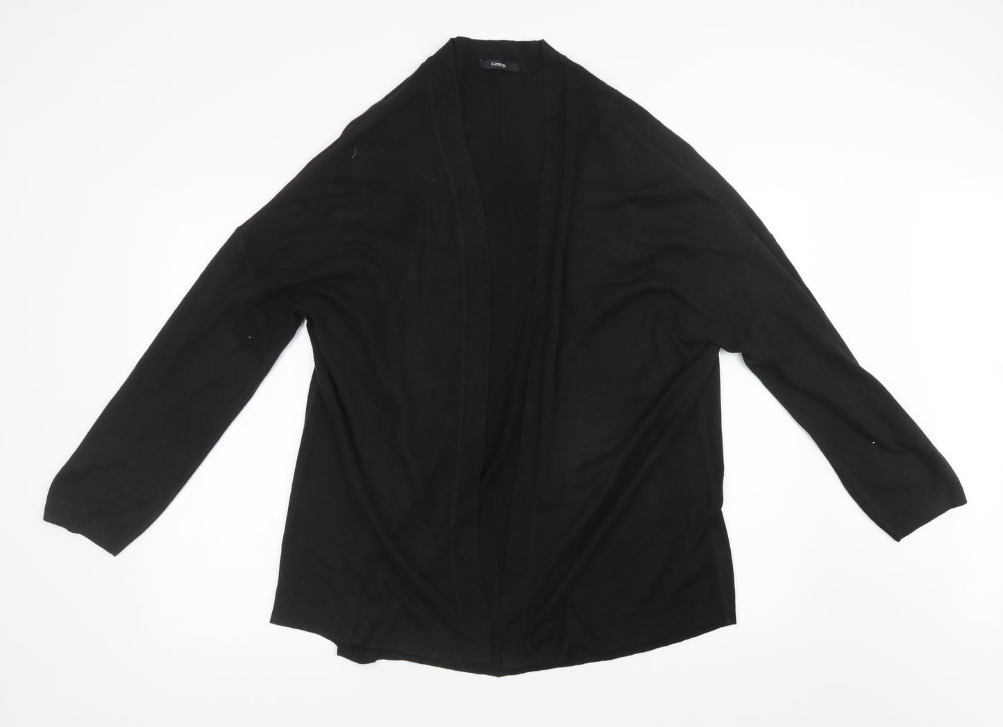 George Womens Black  Knit Cardigan Jumper Size 2