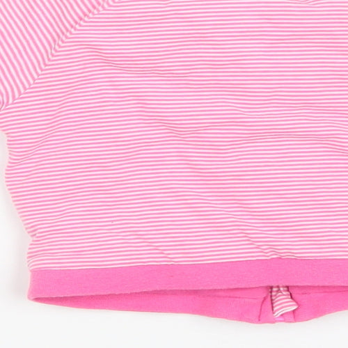 F&F Girls Pink Striped  Basic Jacket Jacket Size 3-6 Months