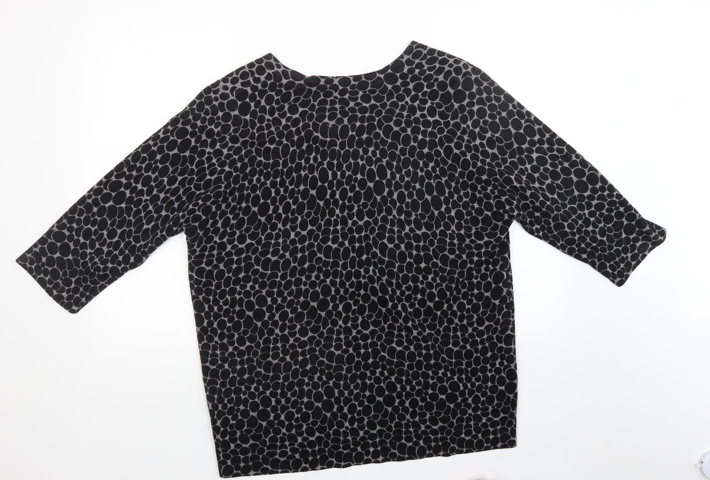 Evans Womens Black Polka Dot Knit Pullover Sweatshirt Size 24