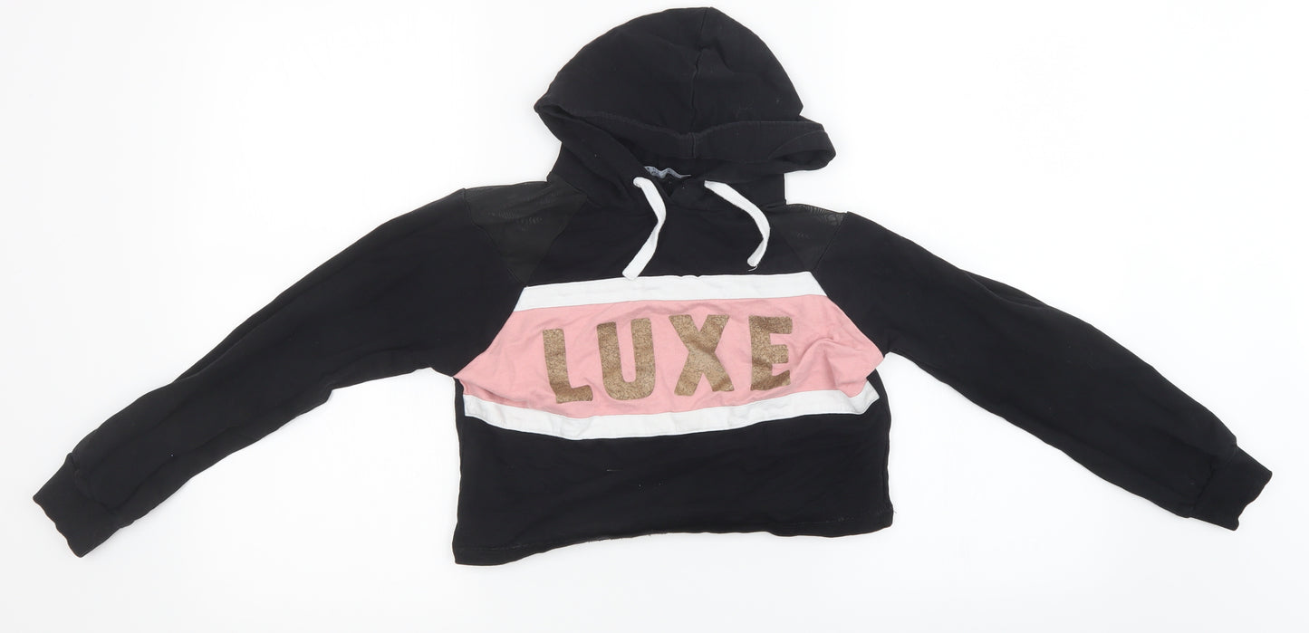 Select Girls Black   Pullover Hoodie Size 12-13 Years