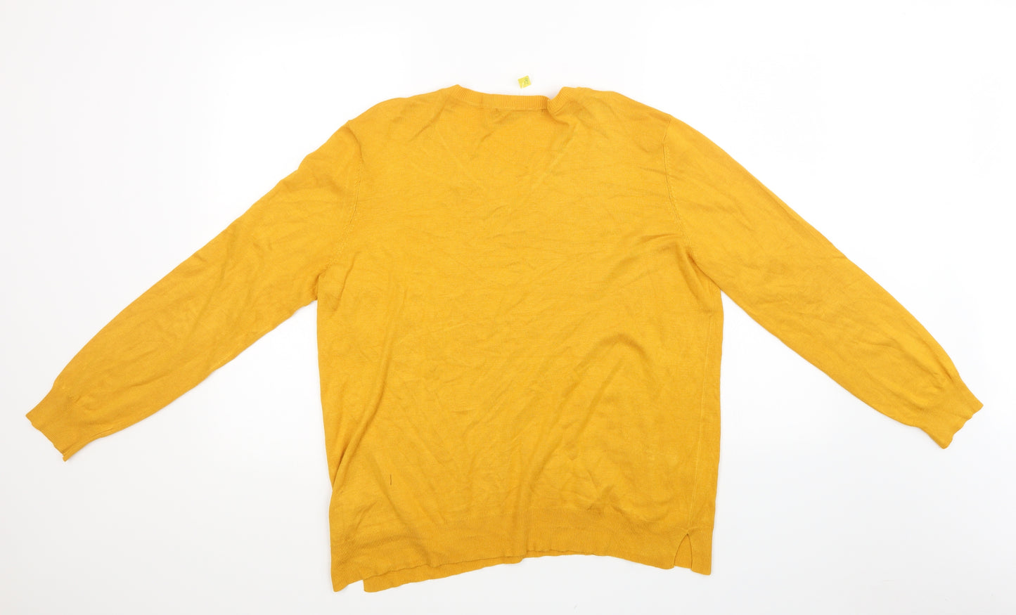 George Womens Yellow  Knit Pullover Sweatshirt Size 18
