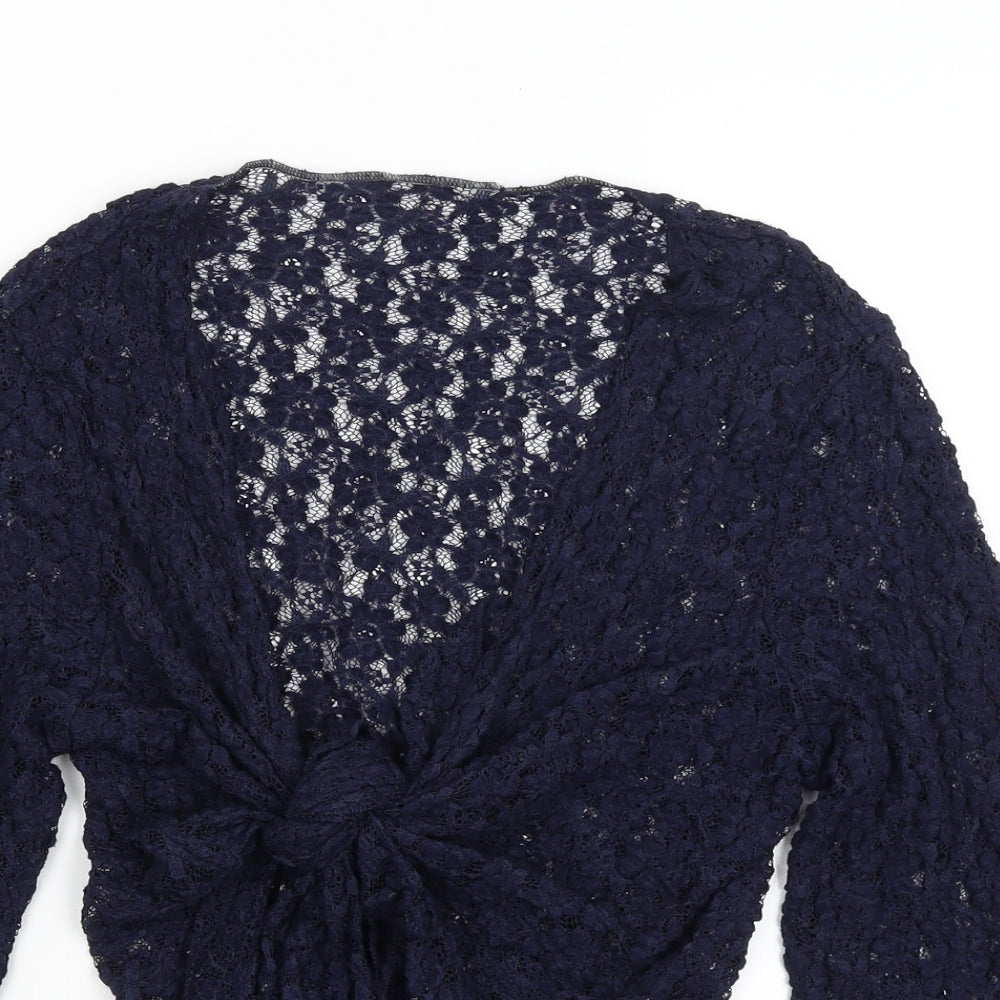 Per Una Womens Black   Wrap Jumper Size 16