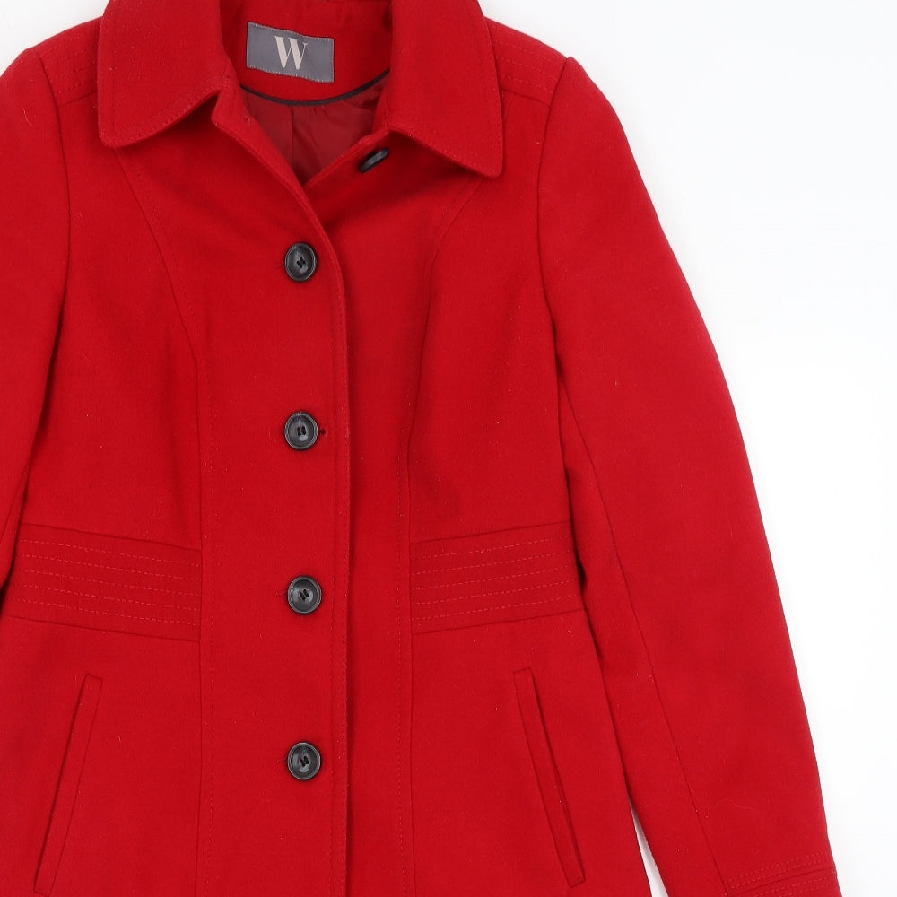 BHS Womens Red   Overcoat Coat Size 12