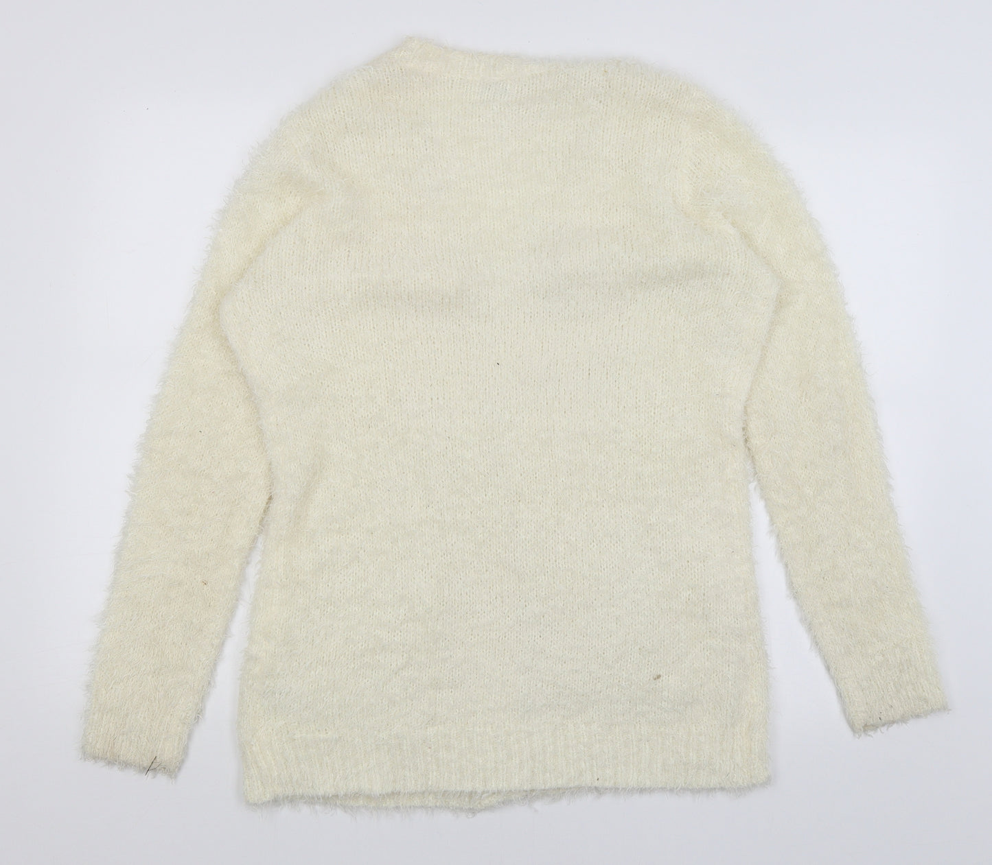 Cotton Traders Womens Ivory   Wrap Jumper Size 12