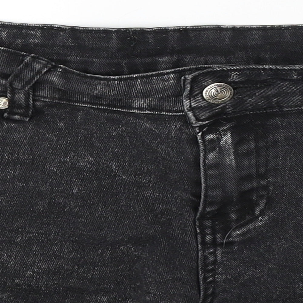 Criminal Damage Womens Black   Hot Pants Shorts Size 14