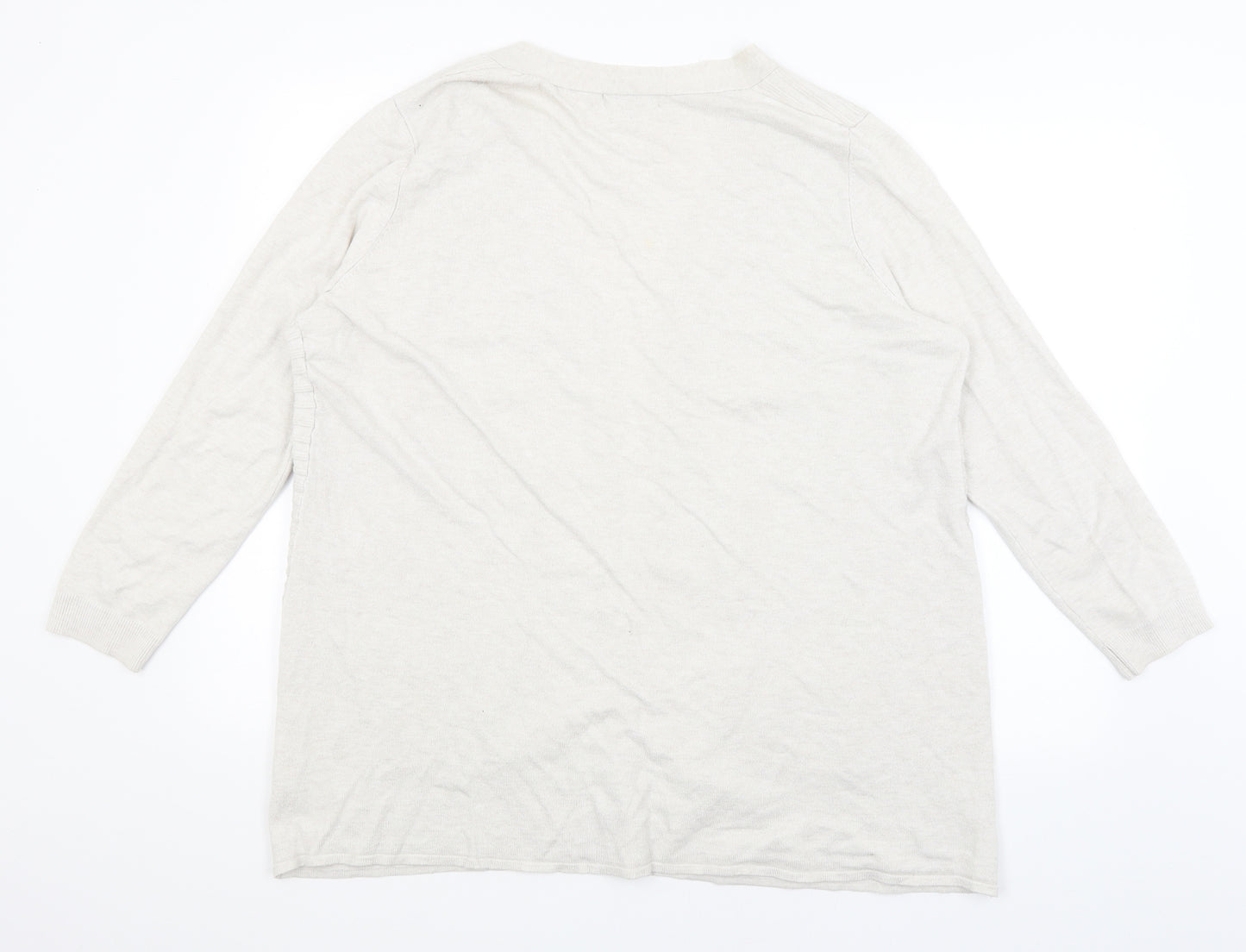 The Collection Womens Ivory   Wrap Jumper Size 18