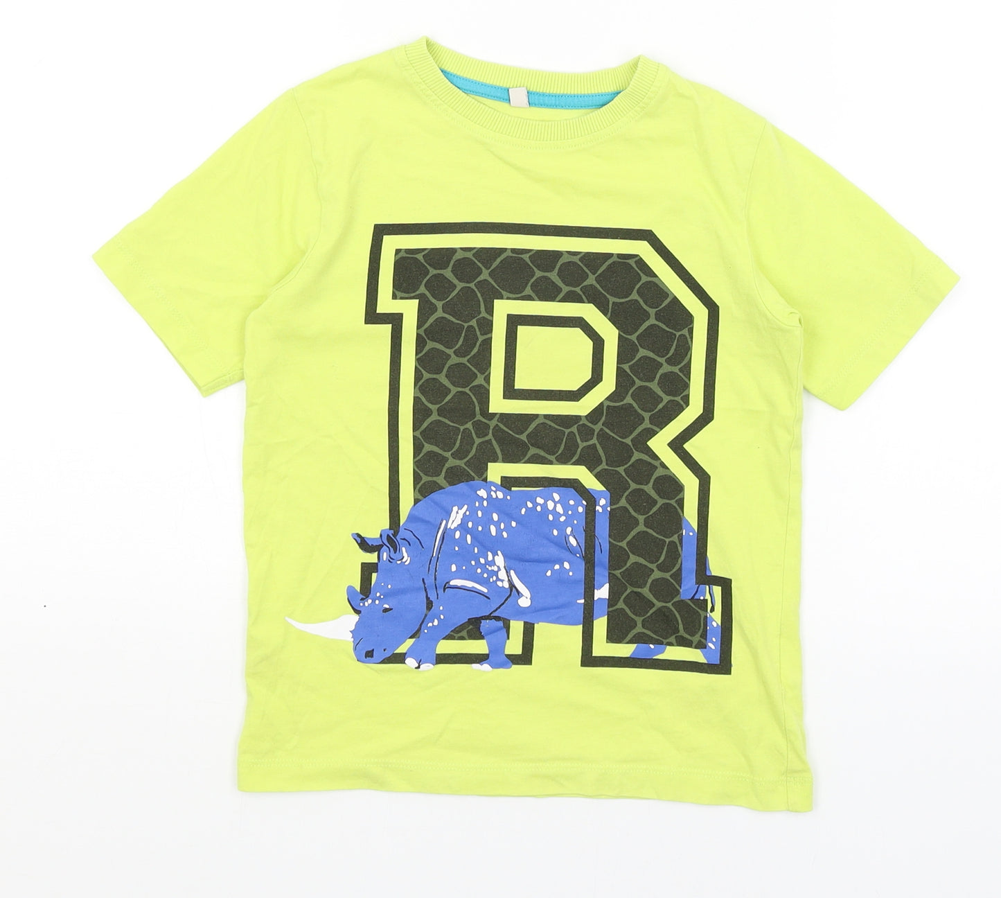 M&S Boys Yellow   Basic T-Shirt Size 4-5 Years  - Rhino