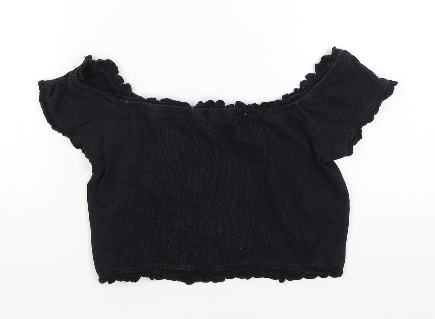 New Look Womens Black   Cropped T-Shirt Size 12