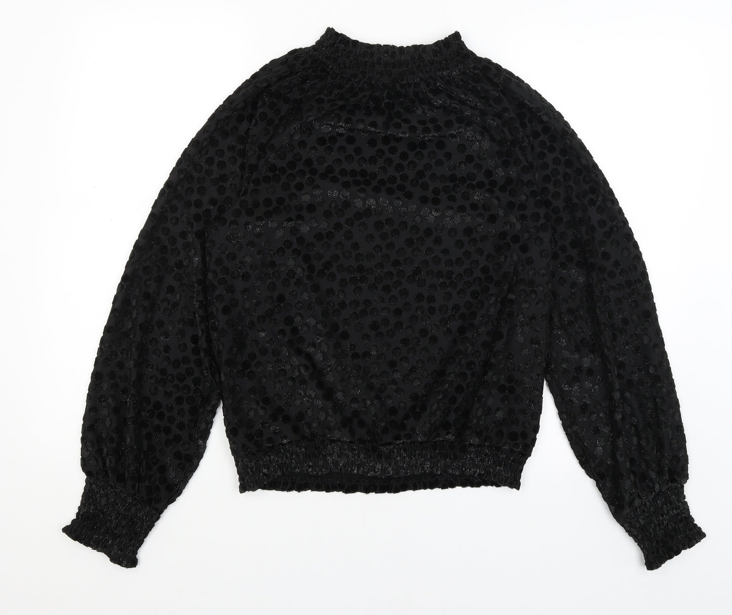 M&S Womens Black Polka Dot  Pullover Jumper Size 10