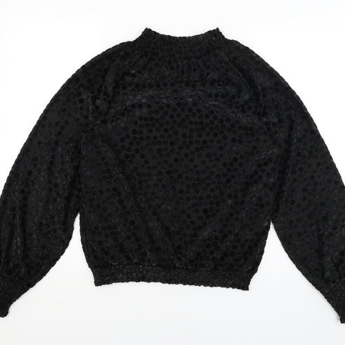 M&S Womens Black Polka Dot  Pullover Jumper Size 10