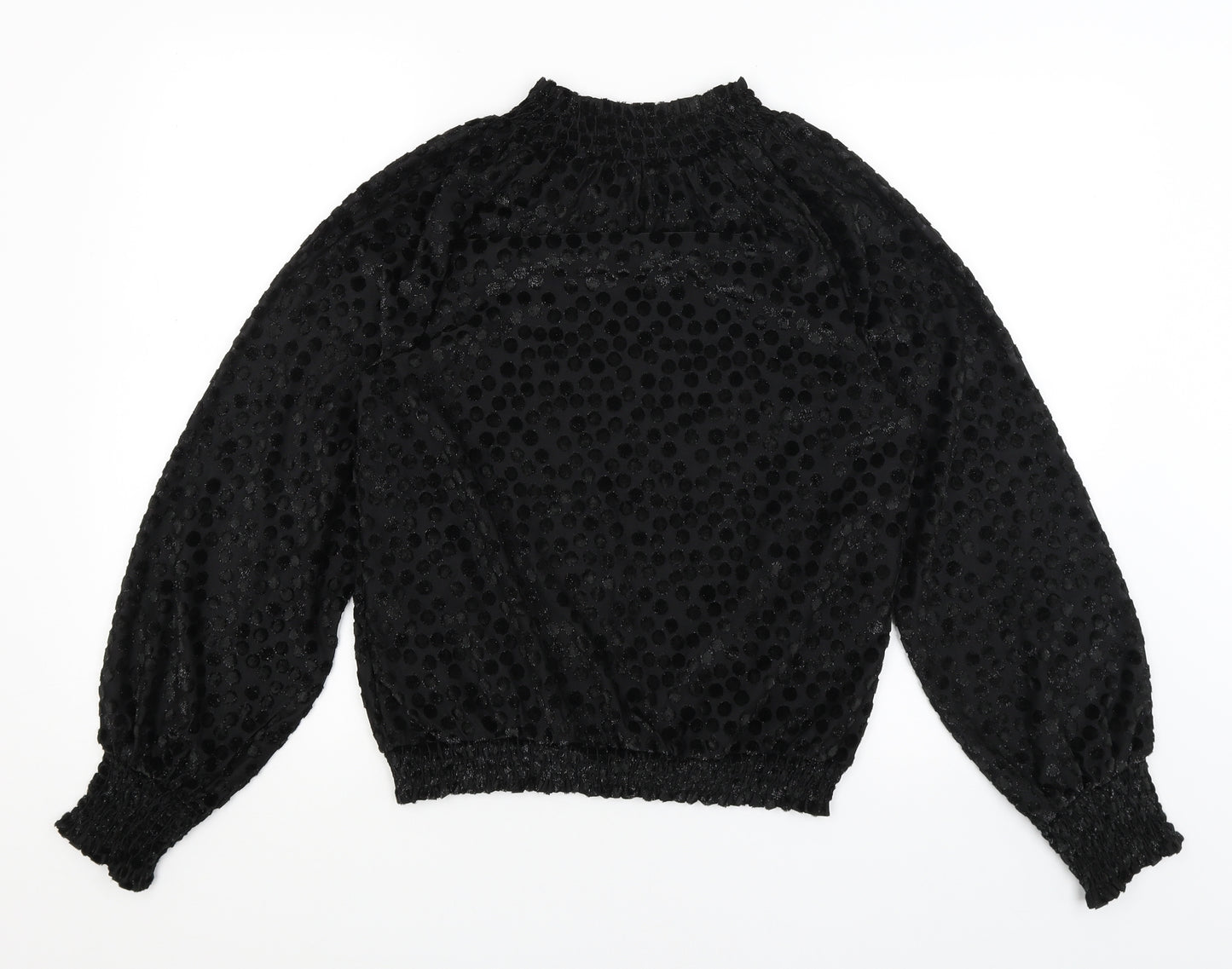M&S Womens Black Polka Dot  Pullover Jumper Size 10