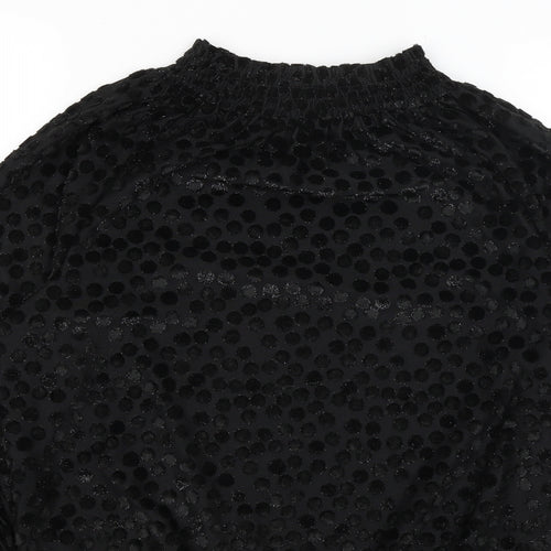M&S Womens Black Polka Dot  Pullover Jumper Size 10