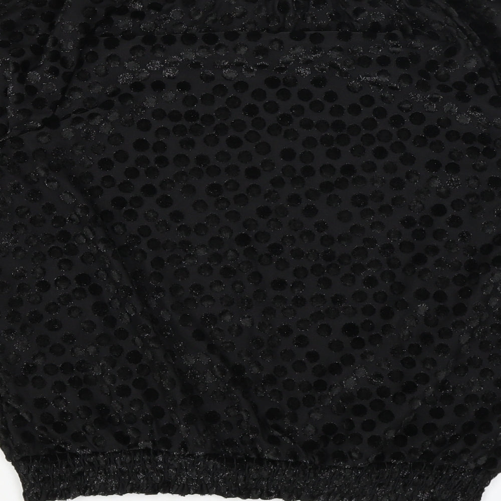 M&S Womens Black Polka Dot  Pullover Jumper Size 10