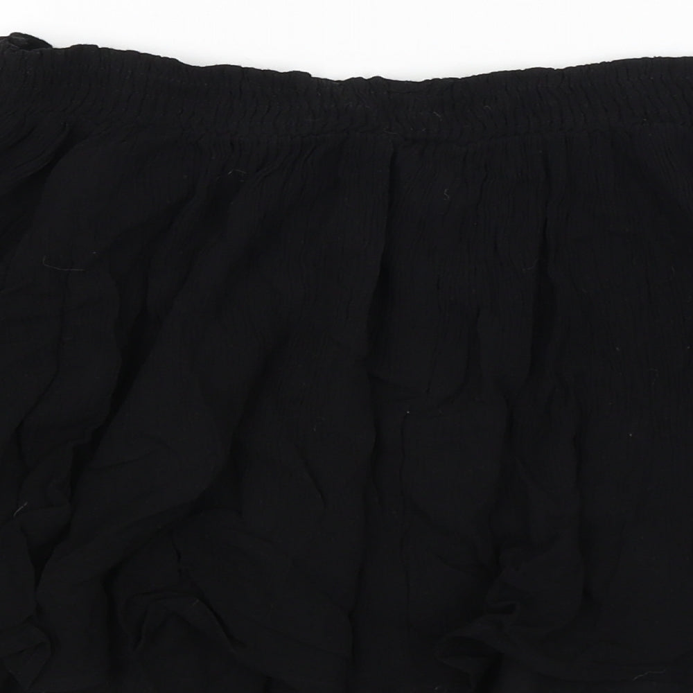 Superdry Womens Black   Cropped Blouse Size XS