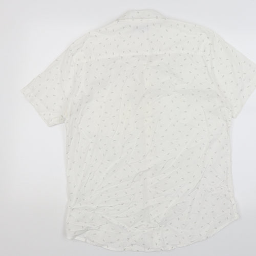 Outrage London Mens White    Button-Up Size L