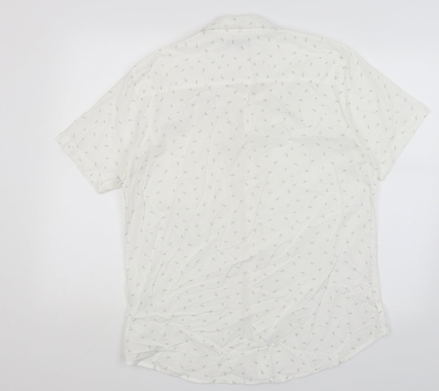 Outrage London Mens White    Button-Up Size L